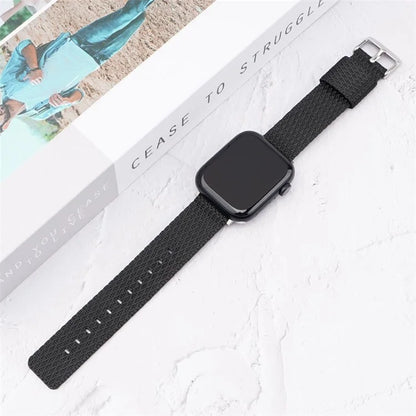 For Apple Watch Series 9 8 7 41mm  /  6 5 4 SE (2023) SE (2022) SE 40mm  /  3 2 1 38mm Grids Texture Nylon Strap