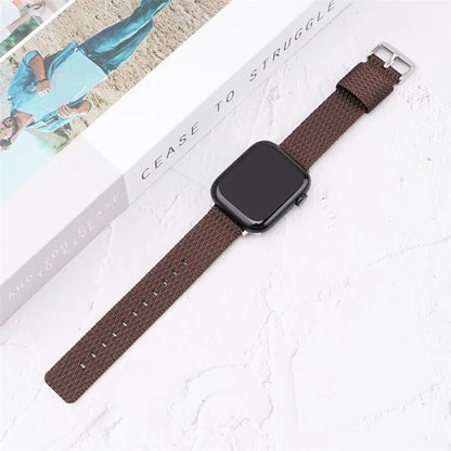 For Apple Watch Series 9 8 7 41mm  /  6 5 4 SE (2023) SE (2022) SE 40mm  /  3 2 1 38mm Grids Texture Nylon Strap