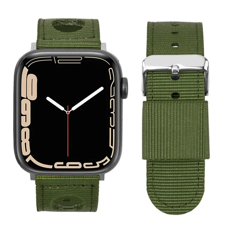 For Apple Watch Series 9 8 7 41mm / 6 5 4 SE (2023) SE (2022) SE 40mm / 3 2 1 38mm Nylon Watch Band Waterproof Replacement Strap