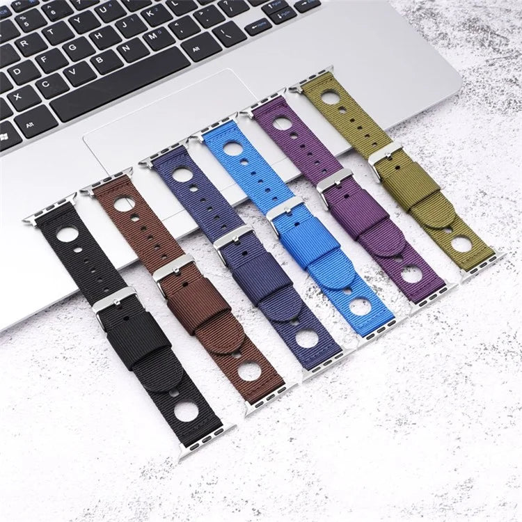 For Apple Watch Ultra 2 Ultra 49mm  /  9 8 7 45mm  /  6 5 4 SE (2023) SE (2022) SE 44mm  /  3 2 1 42mm Waterproof Nylon Watch Band