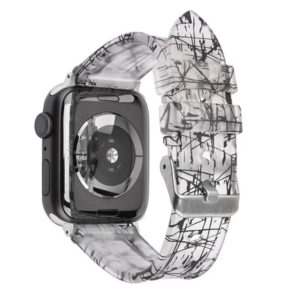 For Apple Watch Series 9 8 7 41mm / 6 5 4 SE (2022) SE (2023) SE 40mm / 3 2 1 38mm Rubber Watchband Replacement Strap with Silver Buckle