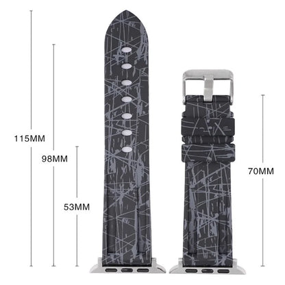 For Apple Watch Series 9 8 7 41mm / 6 5 4 SE (2022) SE (2023) SE 40mm / 3 2 1 38mm Rubber Watchband Replacement Strap with Silver Buckle