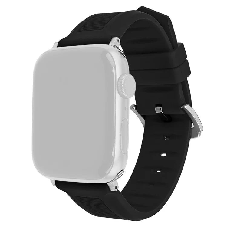 For Apple Watch Series 9 8 7 41mm / 6 5 4 SE (2022) SE (2023) SE 40mm / 3 2 1 38mm Silicone Watch Band Adjustable Strap
