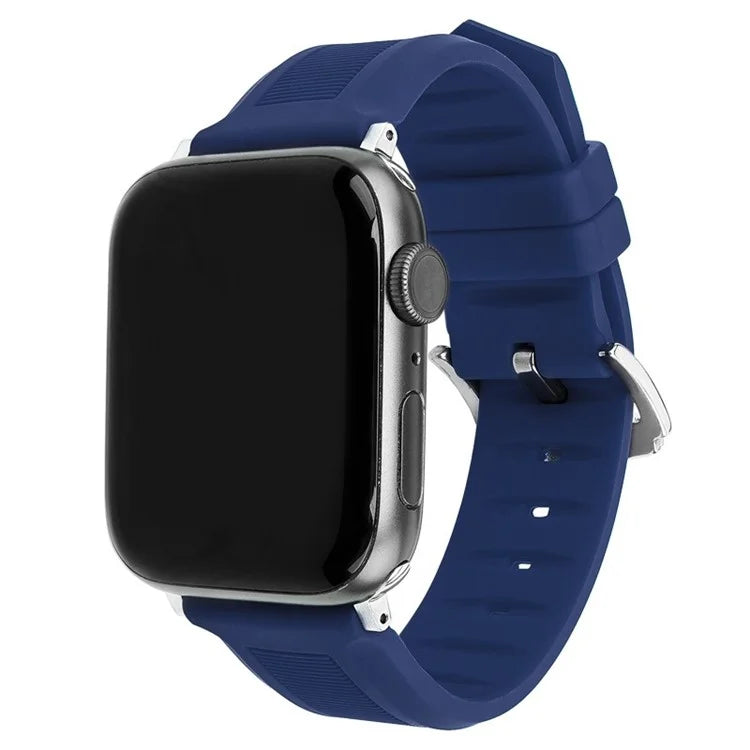 For Apple Watch Series 9 8 7 41mm / 6 5 4 SE (2022) SE (2023) SE 40mm / 3 2 1 38mm Silicone Watch Band Adjustable Strap