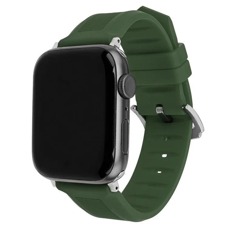 For Apple Watch Series 9 8 7 41mm / 6 5 4 SE (2022) SE (2023) SE 40mm / 3 2 1 38mm Silicone Watch Band Adjustable Strap