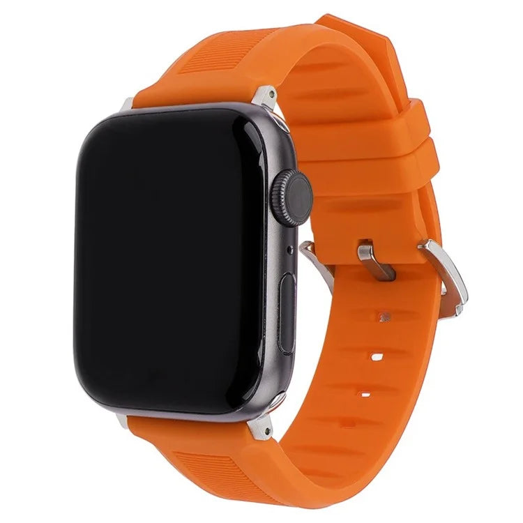 For Apple Watch Series 9 8 7 41mm / 6 5 4 SE (2022) SE (2023) SE 40mm / 3 2 1 38mm Silicone Watch Band Adjustable Strap