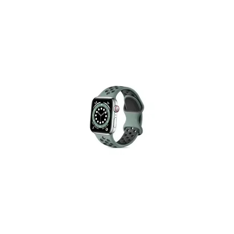 For Apple Watch Series 9 8 7 41mm / 6 5 4 SE (2022) SE (2023) SE 40mm / 3 2 1 38mm Silicone Watch Band Dual Color Strap