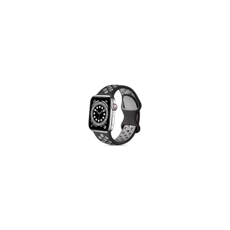 For Apple Watch Series 9 8 7 41mm / 6 5 4 SE (2022) SE (2023) SE 40mm / 3 2 1 38mm Silicone Watch Band Dual Color Strap