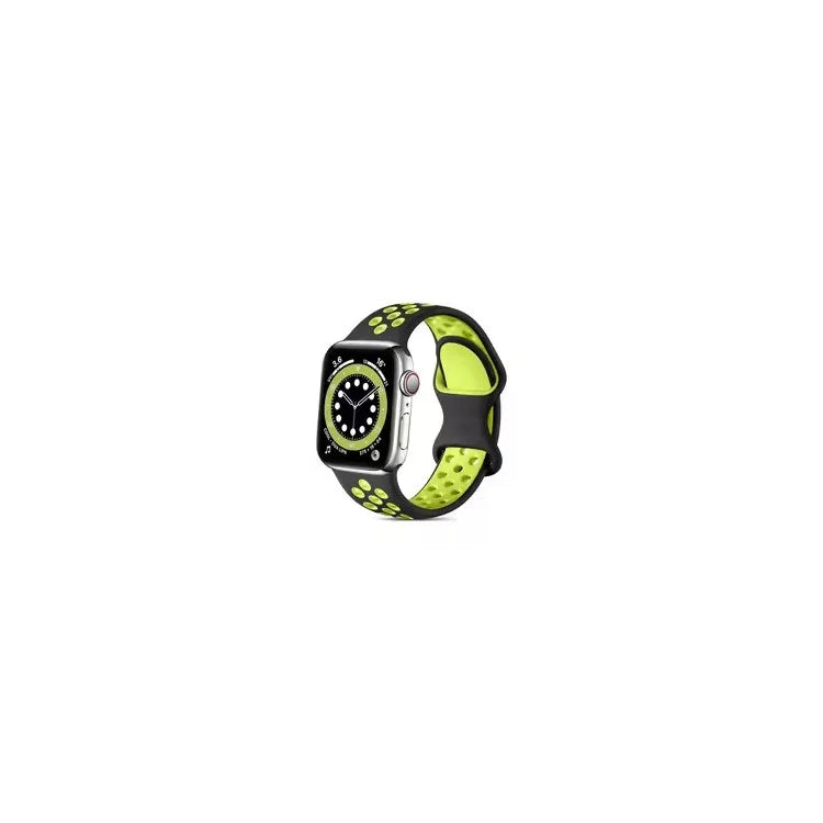 For Apple Watch Series 9 8 7 41mm / 6 5 4 SE (2022) SE (2023) SE 40mm / 3 2 1 38mm Silicone Watch Band Dual Color Strap