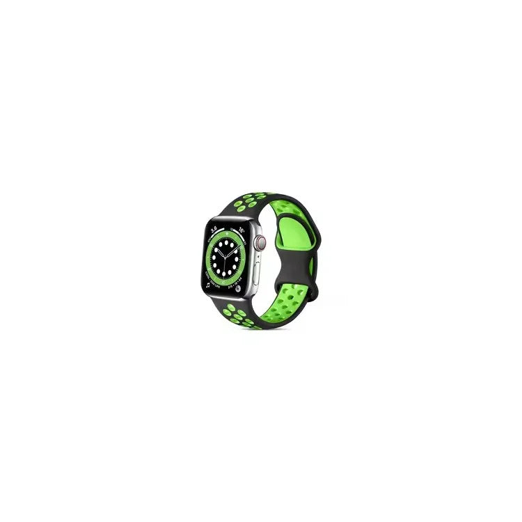 For Apple Watch Series 9 8 7 41mm / 6 5 4 SE (2022) SE (2023) SE 40mm / 3 2 1 38mm Silicone Watch Band Dual Color Strap