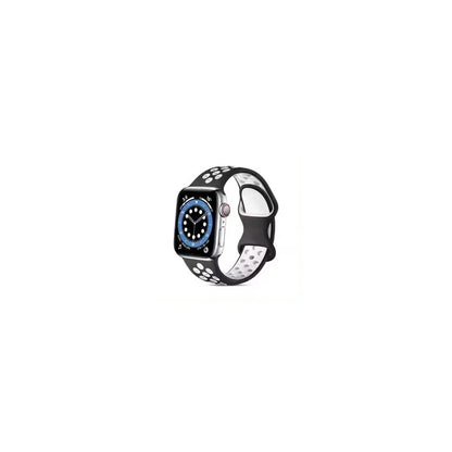 For Apple Watch Series 9 8 7 41mm / 6 5 4 SE (2022) SE (2023) SE 40mm / 3 2 1 38mm Silicone Watch Band Dual Color Strap