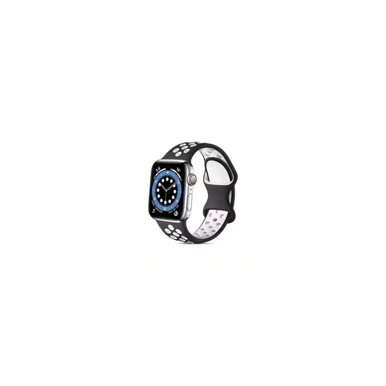 For Apple Watch Series 9 8 7 41mm / 6 5 4 SE (2022) SE (2023) SE 40mm / 3 2 1 38mm Silicone Watch Band Dual Color Strap