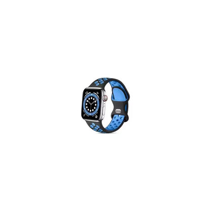 For Apple Watch Series 9 8 7 41mm / 6 5 4 SE (2022) SE (2023) SE 40mm / 3 2 1 38mm Silicone Watch Band Dual Color Strap