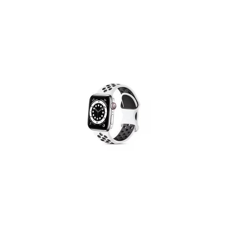 For Apple Watch Series 9 8 7 41mm / 6 5 4 SE (2022) SE (2023) SE 40mm / 3 2 1 38mm Silicone Watch Band Dual Color Strap