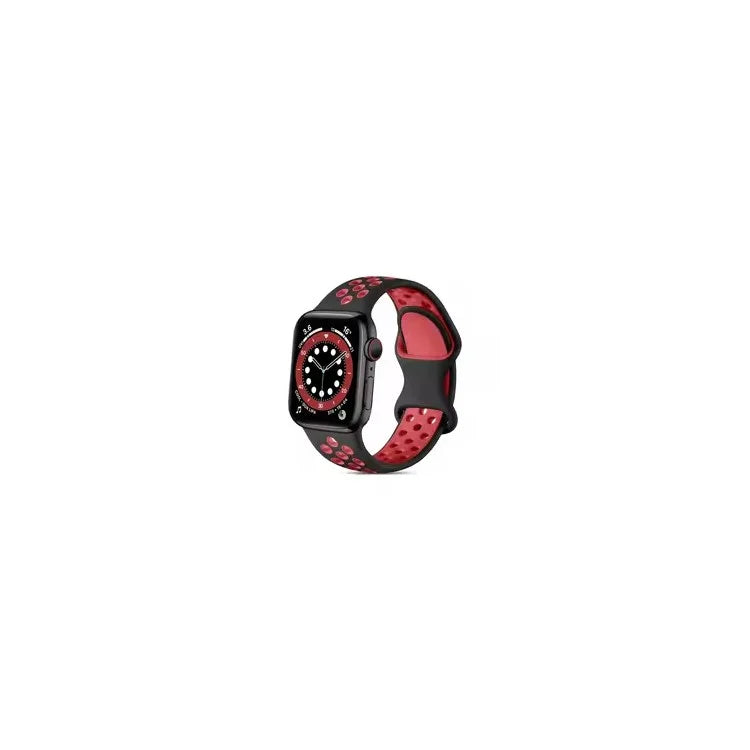 For Apple Watch Series 9 8 7 41mm / 6 5 4 SE (2022) SE (2023) SE 40mm / 3 2 1 38mm Silicone Watch Band Dual Color Strap