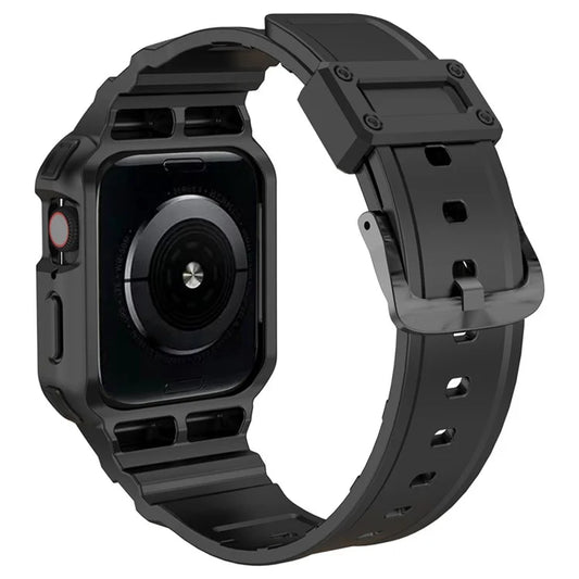 For Apple Watch Series 9 8 7 41mm / 9 8 7 41 45mm Watch Band Replacement TPU Strap with Case Cover