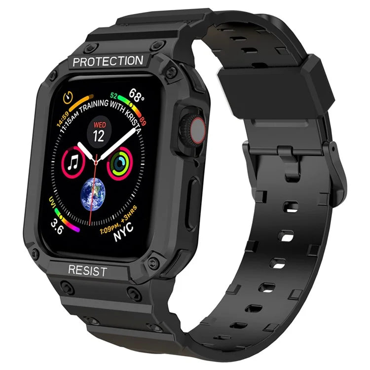 For Apple Watch Series 9 8 7 41mm / 9 8 7 41 45mm Watch Band Replacement TPU Strap with Case Cover