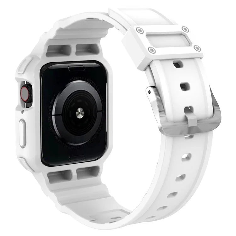 For Apple Watch Series 9 8 7 41mm / 9 8 7 41 45mm Watch Band Replacement TPU Strap with Case Cover