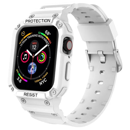 For Apple Watch Series 9 8 7 41mm / 9 8 7 41 45mm Watch Band Replacement TPU Strap with Case Cover