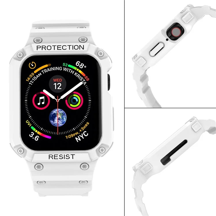 For Apple Watch Series 9 8 7 41mm / 9 8 7 41 45mm Watch Band Replacement TPU Strap with Case Cover