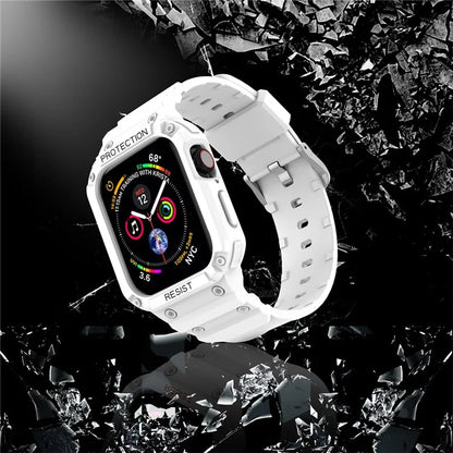 For Apple Watch Series 9 8 7 41mm / 9 8 7 41 45mm Watch Band Replacement TPU Strap with Case Cover