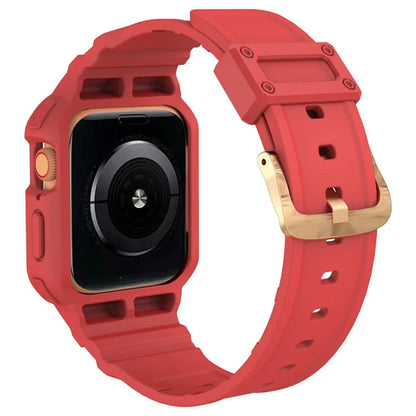 For Apple Watch Series 9 8 7 41mm / 9 8 7 41 45mm Watch Band Replacement TPU Strap with Case Cover