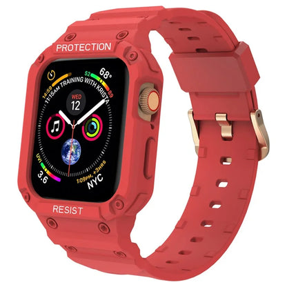 For Apple Watch Series 9 8 7 41mm / 9 8 7 41 45mm Watch Band Replacement TPU Strap with Case Cover