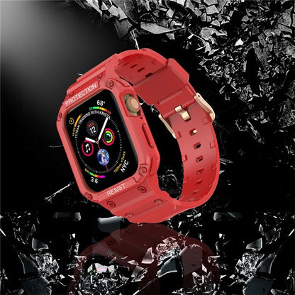 For Apple Watch Series 9 8 7 41mm / 9 8 7 41 45mm Watch Band Replacement TPU Strap with Case Cover