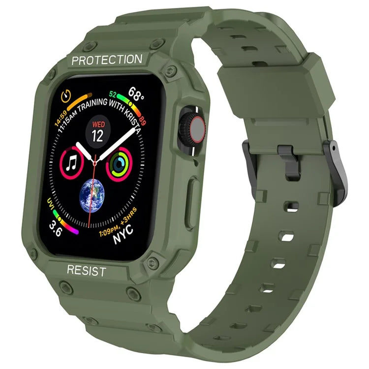 For Apple Watch Series 9 8 7 41mm / 9 8 7 41 45mm Watch Band Replacement TPU Strap with Case Cover