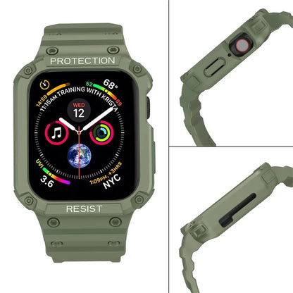 For Apple Watch Series 9 8 7 41mm / 9 8 7 41 45mm Watch Band Replacement TPU Strap with Case Cover
