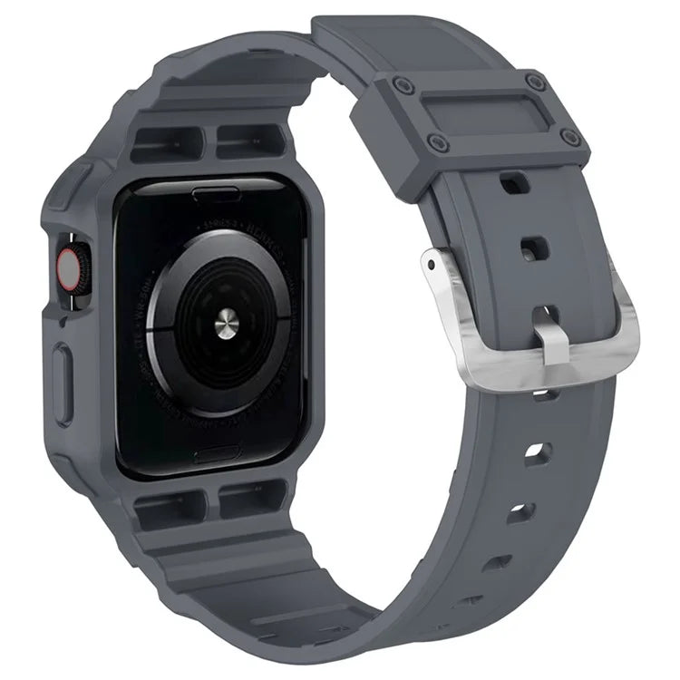 For Apple Watch Series 9 8 7 41mm / 9 8 7 41 45mm Watch Band Replacement TPU Strap with Case Cover