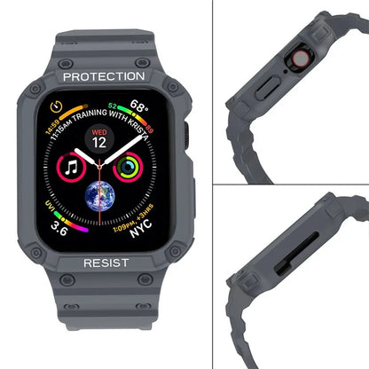 For Apple Watch Series 9 8 7 41mm / 9 8 7 41 45mm Watch Band Replacement TPU Strap with Case Cover