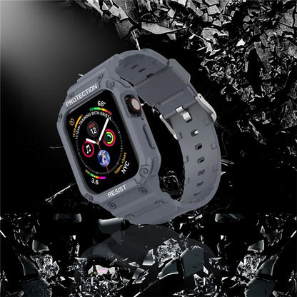 For Apple Watch Series 9 8 7 41mm / 9 8 7 41 45mm Watch Band Replacement TPU Strap with Case Cover