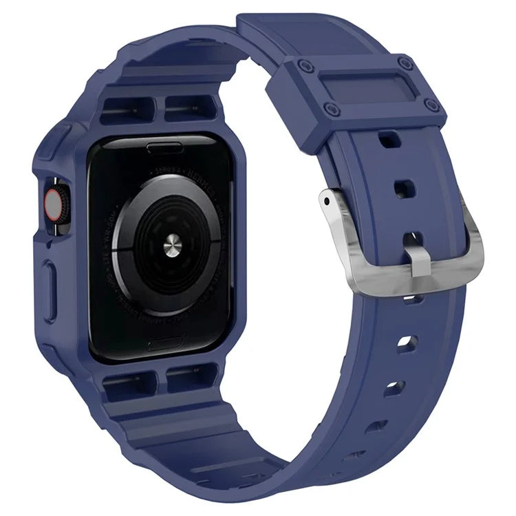 For Apple Watch Series 9 8 7 41mm / 9 8 7 41 45mm Watch Band Replacement TPU Strap with Case Cover