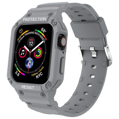 For Apple Watch Series 9 8 7 41mm / 9 8 7 41 45mm Watch Band Replacement TPU Strap with Case Cover