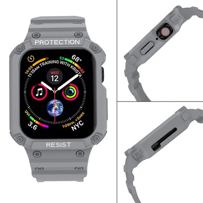For Apple Watch Series 9 8 7 41mm / 9 8 7 41 45mm Watch Band Replacement TPU Strap with Case Cover