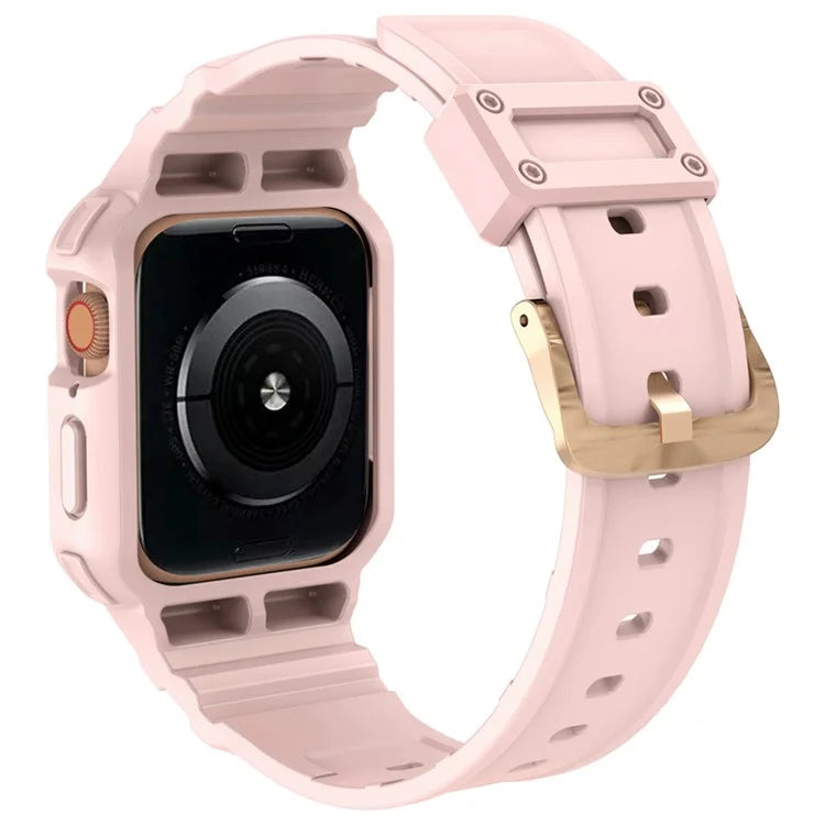 For Apple Watch Series 9 8 7 41mm / 9 8 7 41 45mm Watch Band Replacement TPU Strap with Case Cover