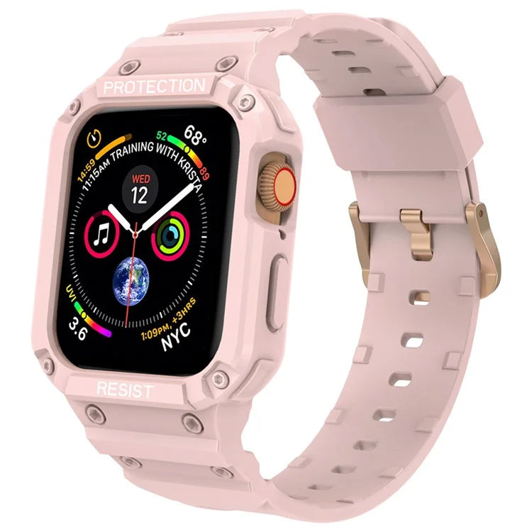 For Apple Watch Series 9 8 7 41mm / 9 8 7 41 45mm Watch Band Replacement TPU Strap with Case Cover