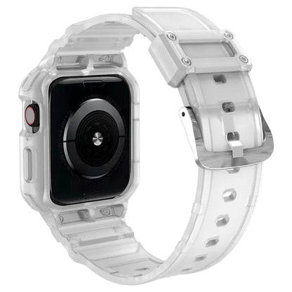 For Apple Watch Series 9 8 7 41mm / 9 8 7 41 45mm Watch Band Replacement TPU Strap with Case Cover