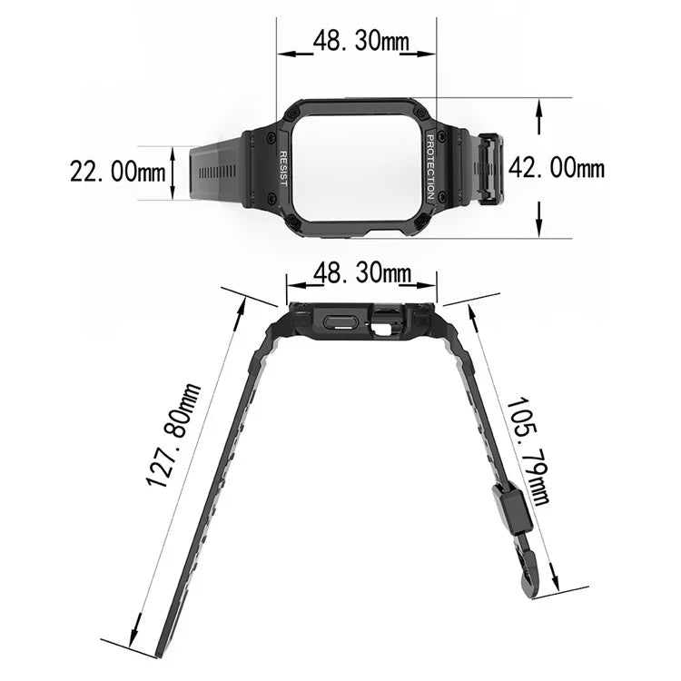 For Apple Watch Series 9 8 7 41mm / 9 8 7 41 45mm Watch Band Replacement TPU Strap with Case Cover