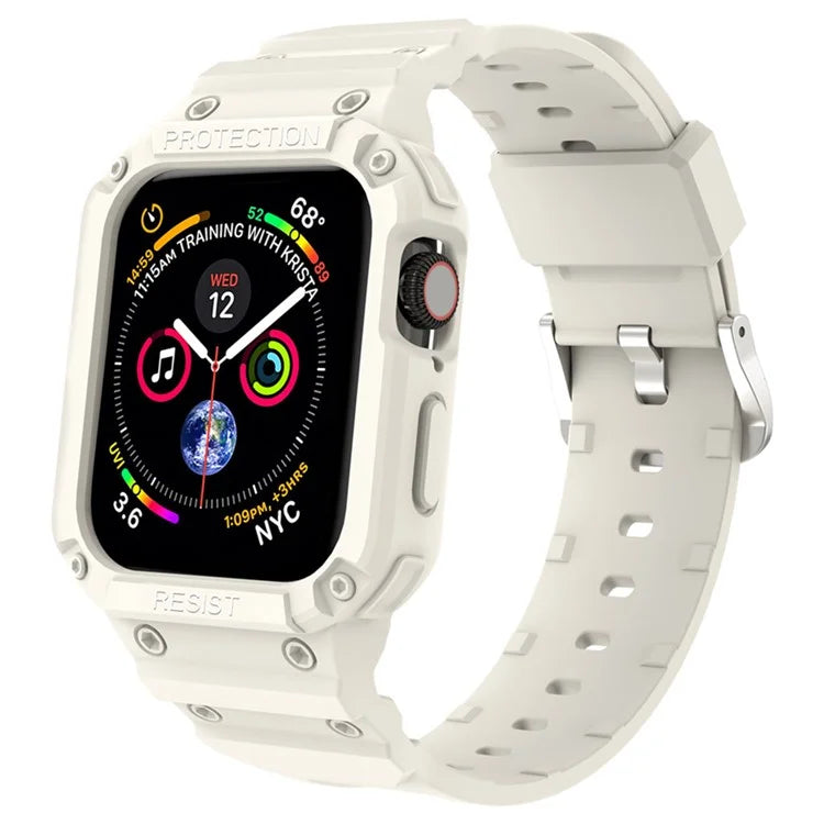 For Apple Watch Series 9 8 7 41mm / 9 8 7 41 45mm Watch Band Replacement TPU Strap with Case Cover