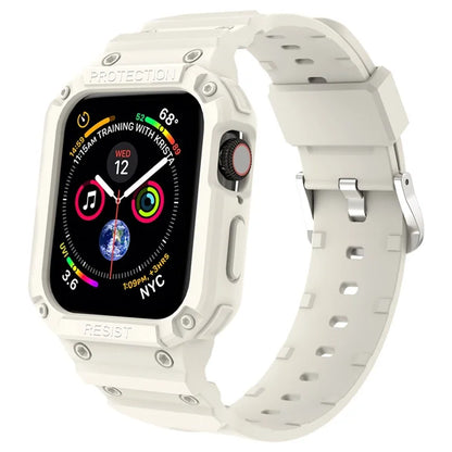 For Apple Watch Series 9 8 7 41mm / 9 8 7 41 45mm Watch Band Replacement TPU Strap with Case Cover