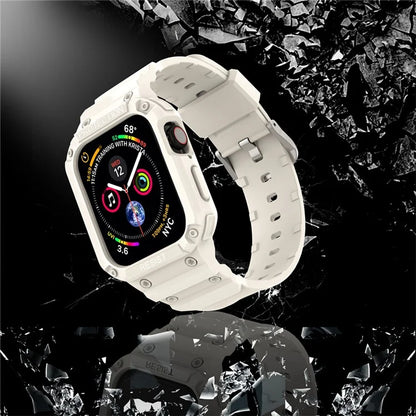 For Apple Watch Series 9 8 7 41mm / 9 8 7 41 45mm Watch Band Replacement TPU Strap with Case Cover