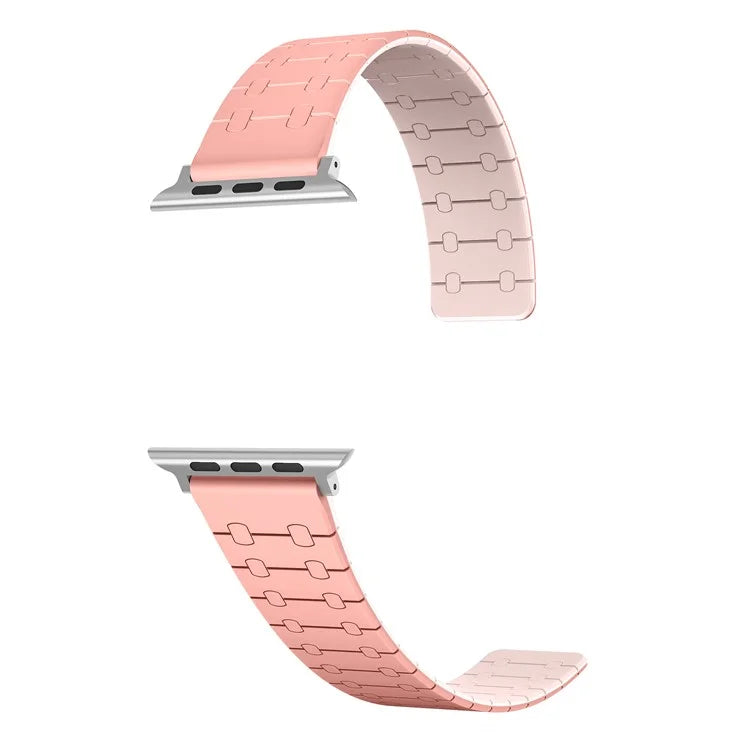 For Apple Watch Series 9 8 7 41mm / 6 5 4 SE (2022) SE (2023) SE 40mm / 3 2 1 38mm Replacement Strap Silicone Magnetic Watch Band