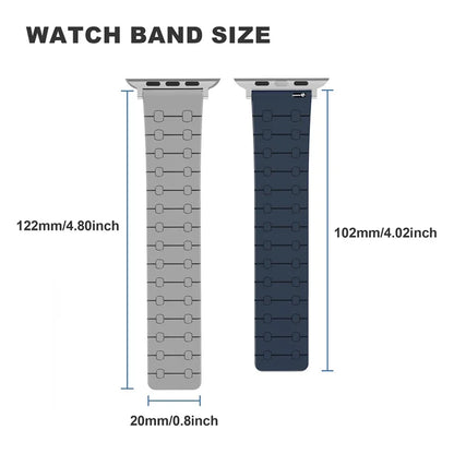 For Apple Watch Ultra 2 Ultra 49mm  /  9 8 7 45mm  /  6 5 4 SE (2023) SE (2022) SE 44mm  /  3 2 1 42mm Silicone Magnetic Band Strap