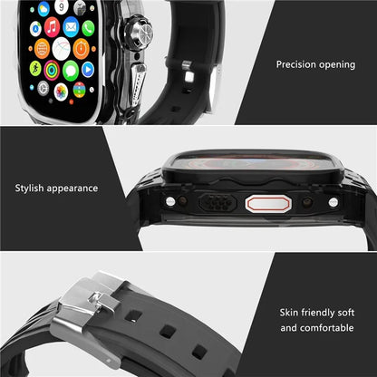 For Apple Watch Ultra 49mm / Ultra 2 49mm Watch Band Silicone Strap + Integrated Watch Case