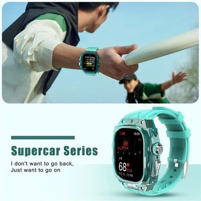 For Apple Watch Ultra 49mm / Ultra 2 49mm Watch Band Silicone Strap + Integrated Watch Case