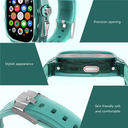 For Apple Watch Ultra 49mm / Ultra 2 49mm Watch Band Silicone Strap + Integrated Watch Case