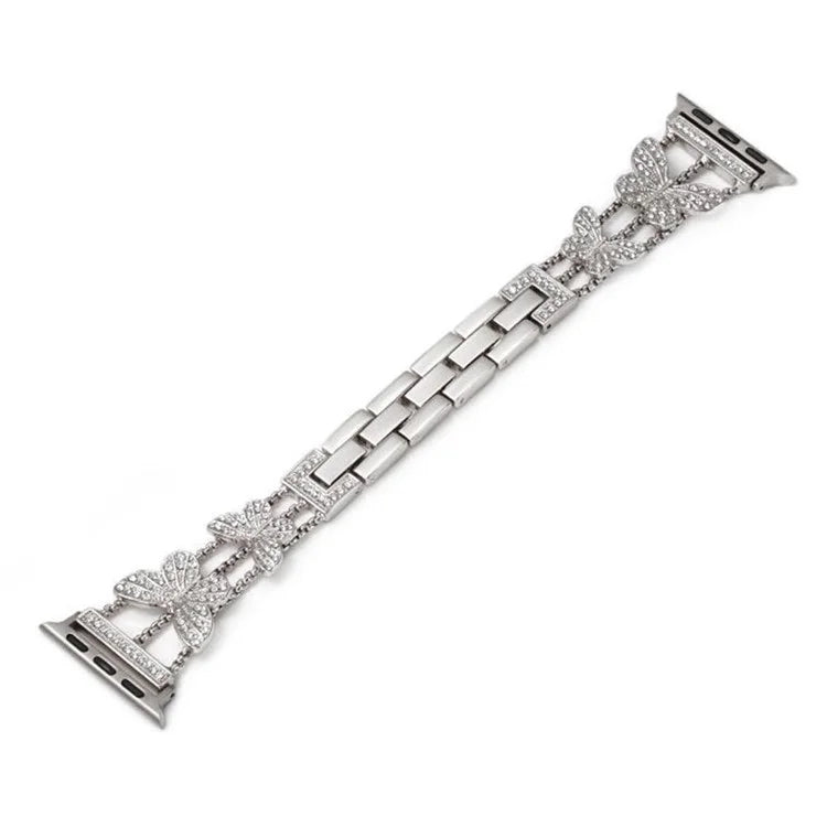 Butterfly Watch Strap for Apple Watch Series 9 8 7 41mm / 6 5 4 SE (2022) SE (2023) SE 40mm / 3 2 1 38mm Metal Replacement Band