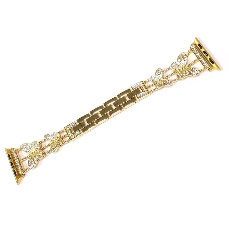 Butterfly Watch Strap for Apple Watch Series 9 8 7 41mm / 6 5 4 SE (2022) SE (2023) SE 40mm / 3 2 1 38mm Metal Replacement Band